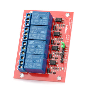 Keyes 4-CH 12V Power Relay Module - Red + Blue