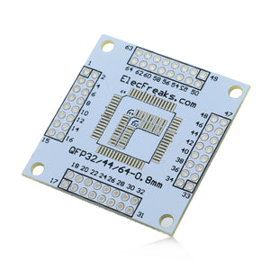 05mm / 08mm Pitch QFP32 / 44 / 64 to DIP Adapter Double-Side Board Module for Arduino