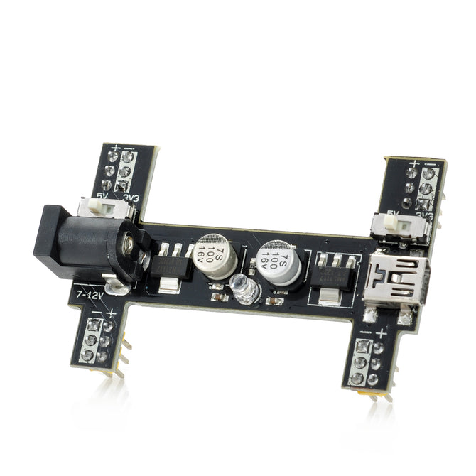 2-Way 5V / 3.3V Power Breadboard Adapter Module - Black