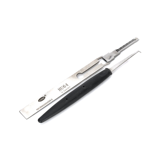 Stainless Steel Car Lock Pick Tools Kit for Benz - Silver + Black (2 PCS)