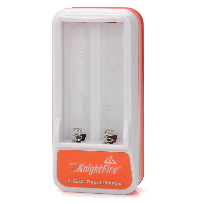KnightFire 31238 Li-ion Battery Charger for 18650 - White (2-Flat-Pin Plug / 100~240V)