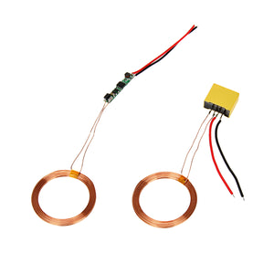 DIY Wireless Charging Transmitter + Receiver Solution Module - Yellow + Golden (DC 5~12V)