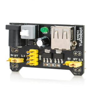 5V / 3.3V Breadboard Dedicated Power Module - Black + Yellow