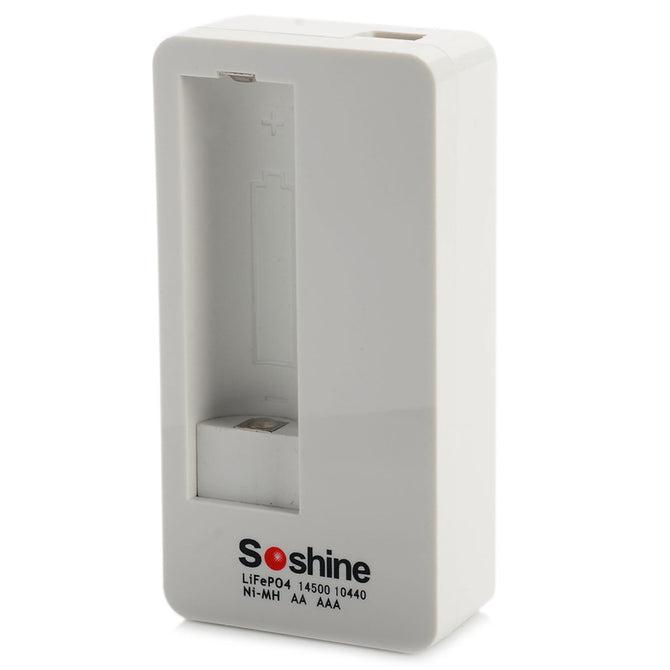 Soshine SC-F3 USB LiFePO4 / Ni-MH 14500 / 10440 + AA / AAA Intelligent Battery Charger - White
