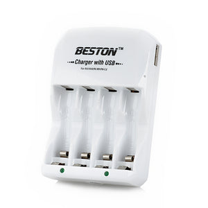 BESTON BST-850A 4 x AA / AAA NI-MH / NI-Cd Battery Charger - White (EU Plug / 100~240V)