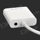 3-in-1 Micro HDMI/Mini HDMI/HDMI to VGA+3.5mm AV Adapter - White+Black wholesale bulk price