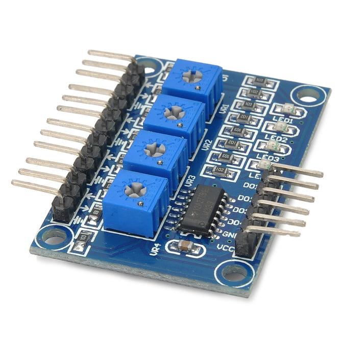Car Infrared 4-CH Tracking / Obstacle Avoidance Sensor Module for Arduino - Black + Blue