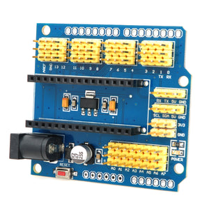 Multifunctional Nano UNO Expansion Board for Arduino Duemilanove 2009 / UNO R1 - Yellow + Blue