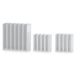 ABS Heat Dissipation Panel for Raspberry Pi - Silver + White (1 x 3PCS)