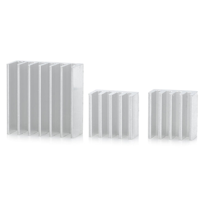 ABS Heat Dissipation Panel for Raspberry Pi - Silver + White (1 x 3PCS)