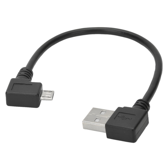 CY U2-075-LE Angled USB 2.0 Male to Micro USB Male Data Cable (20cm)