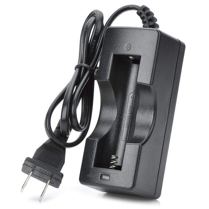 TangsFire 1 x 18650 Battery Charger w/ Reverse Connection Protection - Black (US Plug / 100~240V)
