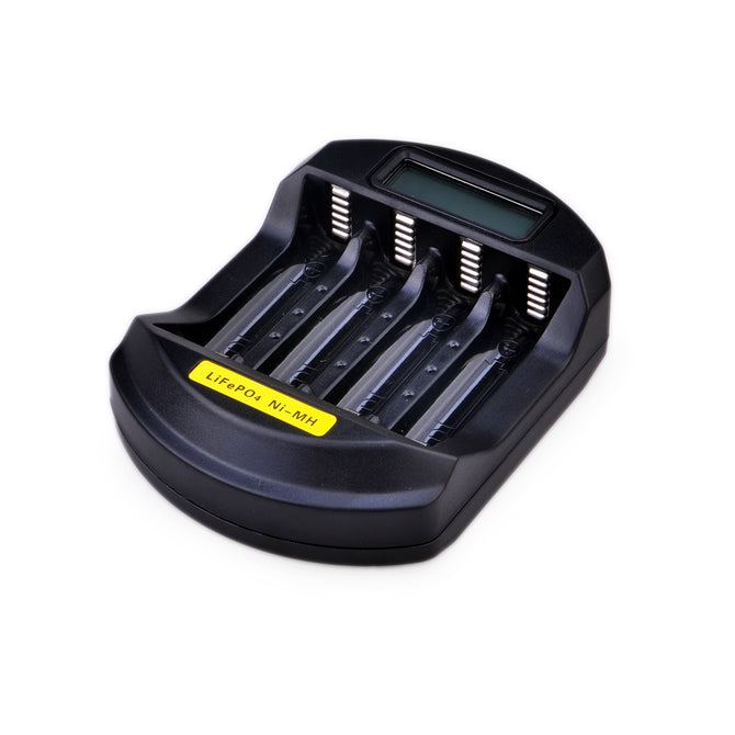 Soshine SC-C5 14500 / 10440 / AA / AAA LifePO4 / Ni-MH LCD Intelligent Battery Charger - Black