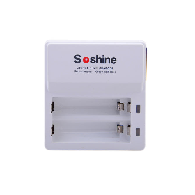 Soshine SC-F7 14500 / AA / AAA LifePO4 / Ni-MH Intelligent Battery Charger w/LED Indicator - White