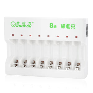 VIWIPOW VIP-022 8 x AA / AAA Battery Charger - White + Green