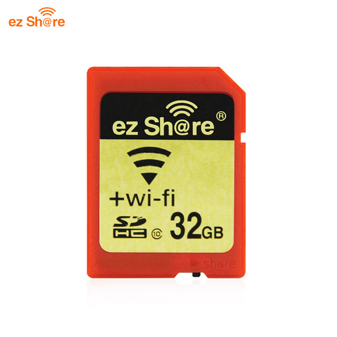 ez Share Wi-Fi SDHC Class10 Wireless Camera Card - Red + Golden (32GB)