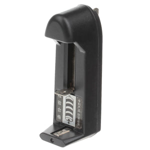 Multi-Purpose 3.7V 1 x 18650 / 26650 / 14500 / 16340 Lithium Rechargeable Battery Charger - Black