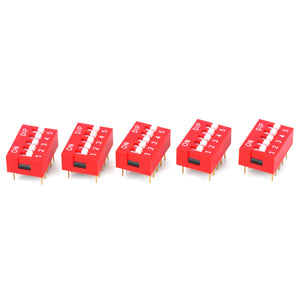 YS4 DIY 5-Digit Toggle Switches - Red + White (5 PCS)