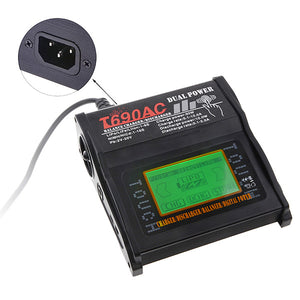 T690AC 90W Touch Charger Dual Power Discharger / Balancer / Digital Power - Black (EU Plug)