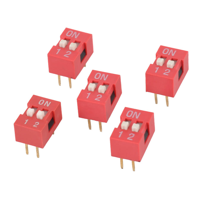 YS4 2-digit DIP Switch - Red + White (5 PCS)