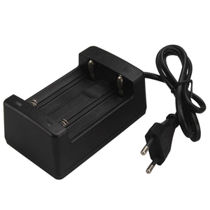 SingFire Double Slots Intelligent Rapid AC Power EU Plug Adapter for 18650 /26650 - Black