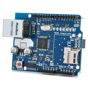 Funduino Ethernet Extension Board w/ Micro SD Port - Blue + Black