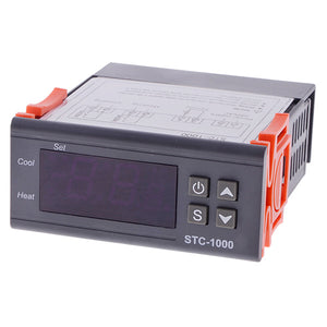 STC-1000 1.7" LCD Microcomputer Temperature Controller with Sensor - Black (220V)