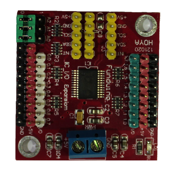 5V Funduino Control I2C to GPIO Module / Dual-way Digital I/O Ports I2C Bus + Power - Red