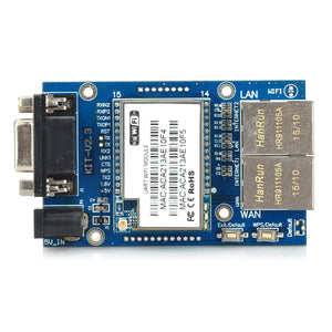 Uart Serial Port to Ethernet / Wi-Fi Converting Test Board Module + RT5350F Module - Blue