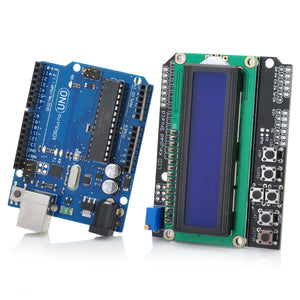 UNO R3+LCD 1602 Keypad Shield V2.0 LCD1602 Expansion Board for Arduino