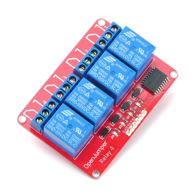 OPENJUMPER 4-CH Relay Module Compatible with Arduino