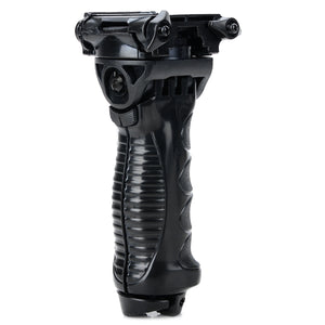 Rotary Foldable Plastic + Aluminum Alloy Gun Grip Bipod - Black
