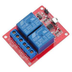 12V 2-CH Wireless Infrared Relay Module + IR Remote Controller for Arduino
