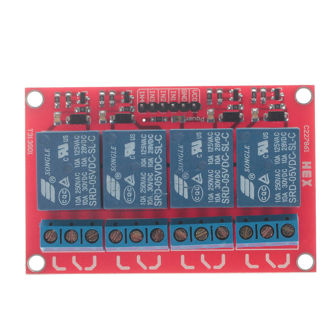 CG05SZ-009 4-Channel 5V Power Relay Module for Arduino - Red + Blue