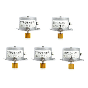 Jtron Mini 15mm Two-Phase Four-Wire Stepper Motor - Silver (5 PCS)