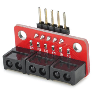 OPENJUMPER 3-Channel Gray Photoelectric Sensor Module - Red + Black