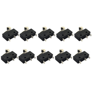 Jtron 3-Pin Micro Switch / Tact Switch - Black (5A 250V / 10 PCS)