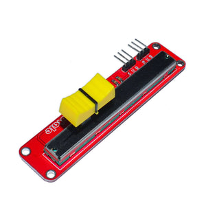 FR4 + Aluminum Alloy Electronic Slide Potentiometer Module for Arduino - Red + Black + Yellow