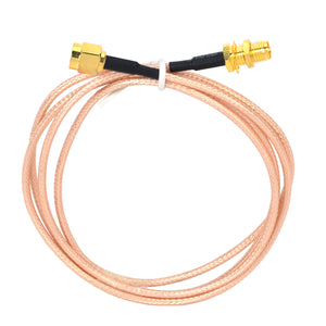 SMA Female to Male Antenna Extender Cable - Golden (1M)