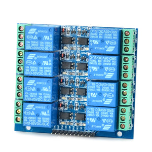 EL817 8 Channel 5V 10A Relay Module w/ Optocoupler - Deep Blue
