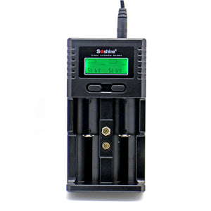 Soshine 1.5" LCD Charger for Li-ion/LiFePO4 26650 18650 Ni-MH C AA AAA