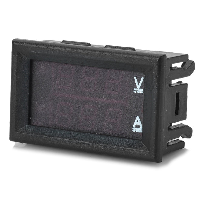 SJ-028VA 0.3'' 6-Digital DC Double Show Voltmeter Amperemeter - Black