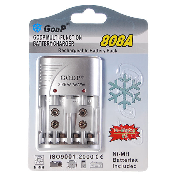AC Charger for AA/AAA/9V Batteries (110~220V)