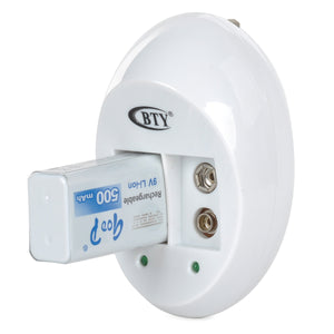 BTY 6F22 9V Battery Charger - White (US Plugs / 100~240V)
