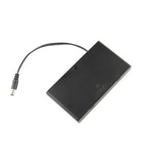 DIY 12V 8 x AA Battery Holder Case Box with Leads / Switch / DC Jack - Black
