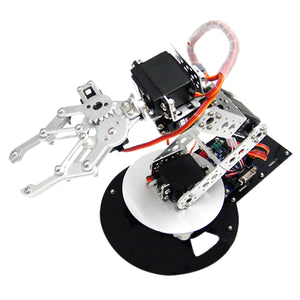 Robotbase RB-13K045 AS-6DOF Electronic Control Aluminum Alloy Mechanical Arm - Black + Silver