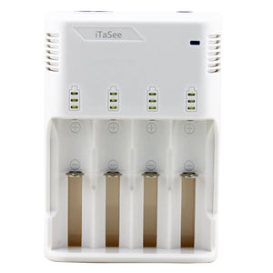 iTaSee SE4H650B 4-Port 18650 / 22650 / 16340 Battery Charger w/ Car Charger Adapter (US Plugs)