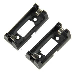 DIY 3V CR123A/16340/17335 Battery Holder With Pins - Black (2PCS)