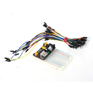 400-Hole Mini Breadboard + Power Supply Module + 65 Jump Wires Kit