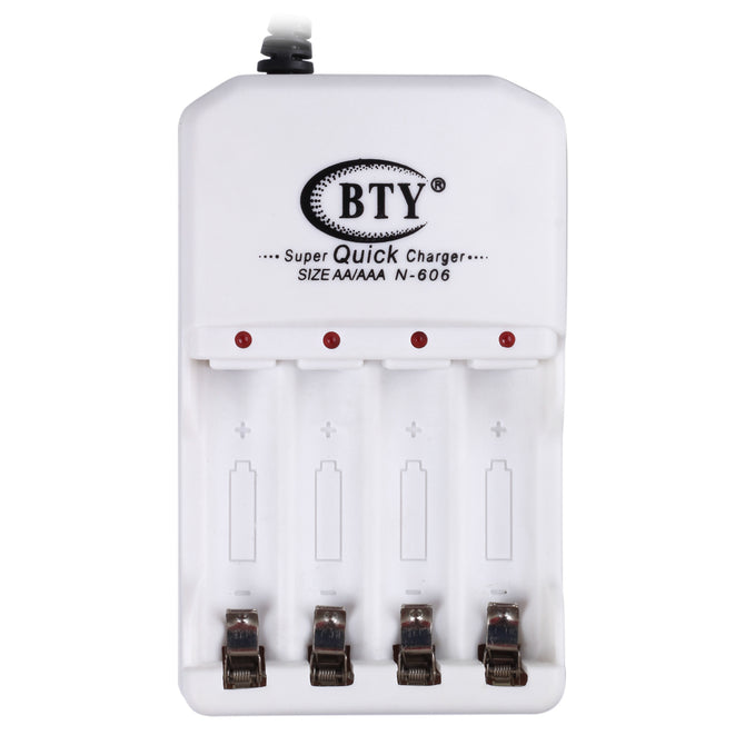 BTY N606 Super Quick Charger for Battery AA/AAA - White (US Plugs)
